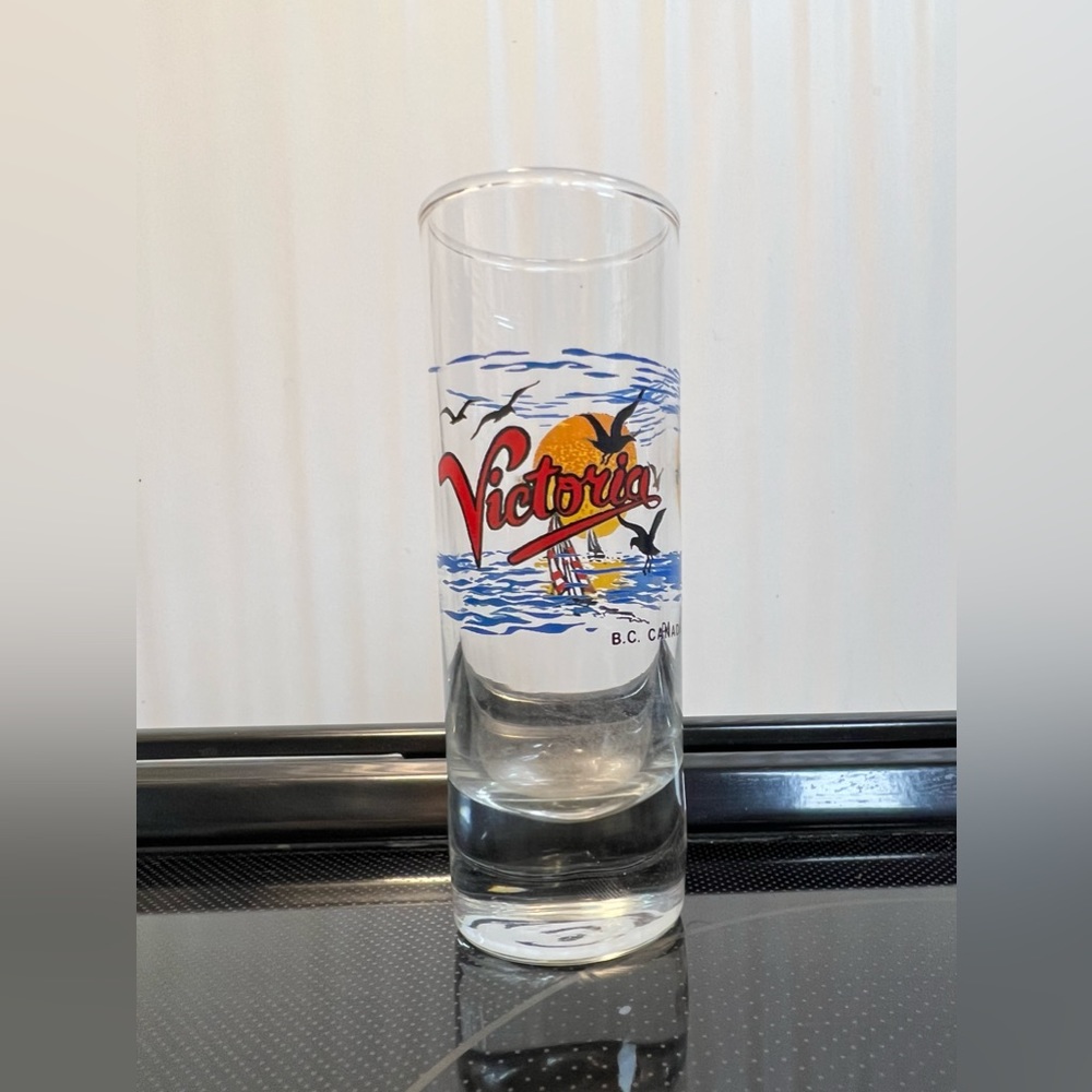 Vintage Tall Shot Glass VICTORIA B.C. CANADA